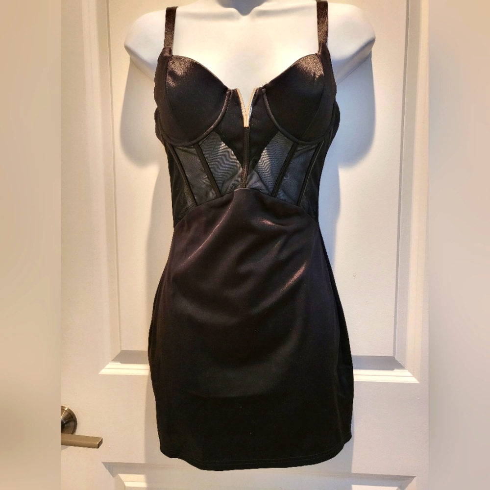 Black mini dress